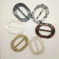SR003 Acetate Sheet Belt Coat Garment Accessories Buckle Customized Logo Gravel Pattern Acetate Buckles