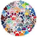 60pcs Cute Cartoon Dog Paw Stickers for Waterproof Flat Plate Water Cup Helmet Suitcase Skateboard Decoration