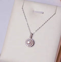 Latest mothers day gifts jewelry 925 sterling silver zircon pendant natural freshwater pearl necklace
