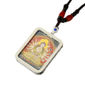 Tibetan Buddhist Mandala Engagement Necklace Gold Plated Zinc Alloy Spiritual Gift Sacred Geometry Design Rope Chain Buddha