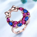 925 Sterling Silver Finger Rings with Brilliant Cut Diamond Colorful Cubic Zircon Stone Unisex Fine Jewelry Anniversary Womens