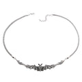 Gothic Silver Plated Bat Choker Necklace Vampire Bat Pendant Necklace Dark Style Choker Bat Jewelry Gift Women Girls Goth