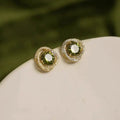 Elegant and Sophisticated French Minimalist Sparkling Red Diamond with a Sense of Luxury Earring Wholesale N240255