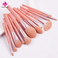 Customized Private Label Wooden Makeup Professional Cosmetic Set Travel Makeup Brushes