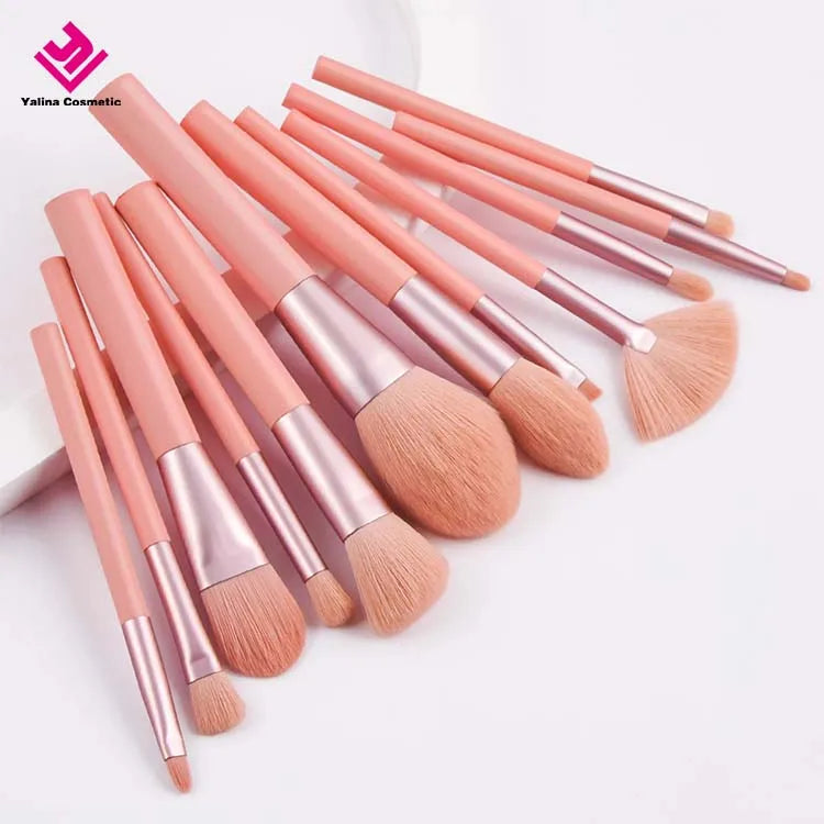 Customized Private Label Wooden Makeup Professional Cosmetic Set Travel Makeup Brushes