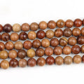 Natural Fragrant Burmese Rosewood Beads String Burma Padauk Bead for DIY Mala Jewelry Making 6/8/10 Mm Length 38CM 15Inches