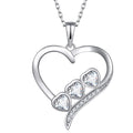 Trendy Necklace Jewelry Heart Pendant 925 Sterling Silver Custom Zircon Setting Chain Necklace Pendant for Women Fashion Gift