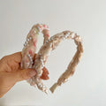 ShangHai Wholesale Summer Printed Fabric Wide Edged Pearl Headband Suitable for Women and Girls' Hair Accessories