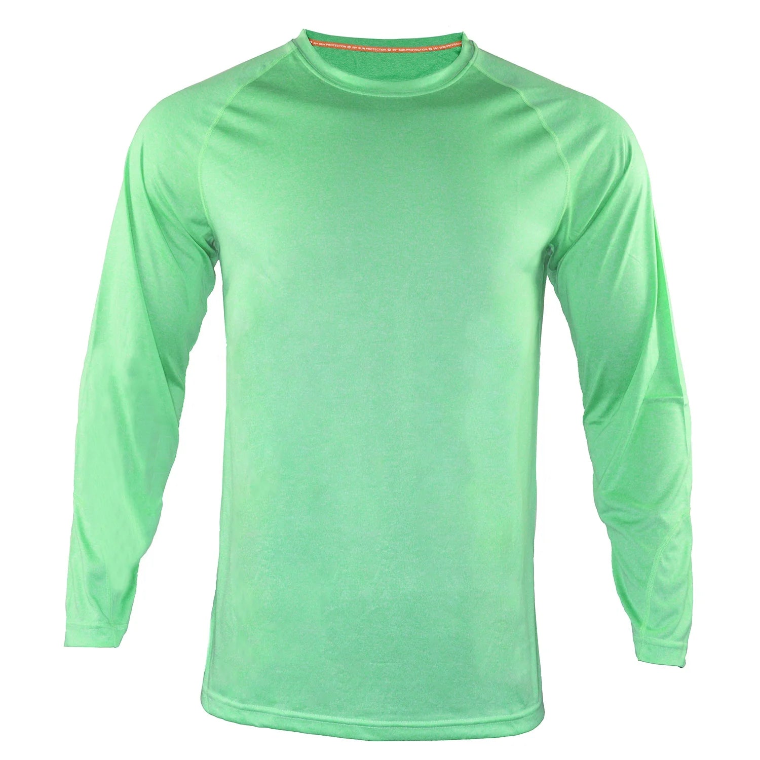 UVBAN 100% Polyester Long Sleeve UV Resistant Quick Dry Anti-Bacterial Men's Fishing Shirt Stock Blank Heather Color Breathable