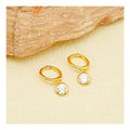 Bulk in Stock 925 Silver Earring Exquisite Simple Round Zircon Earbuckle Advanced Sense commuter Earrings