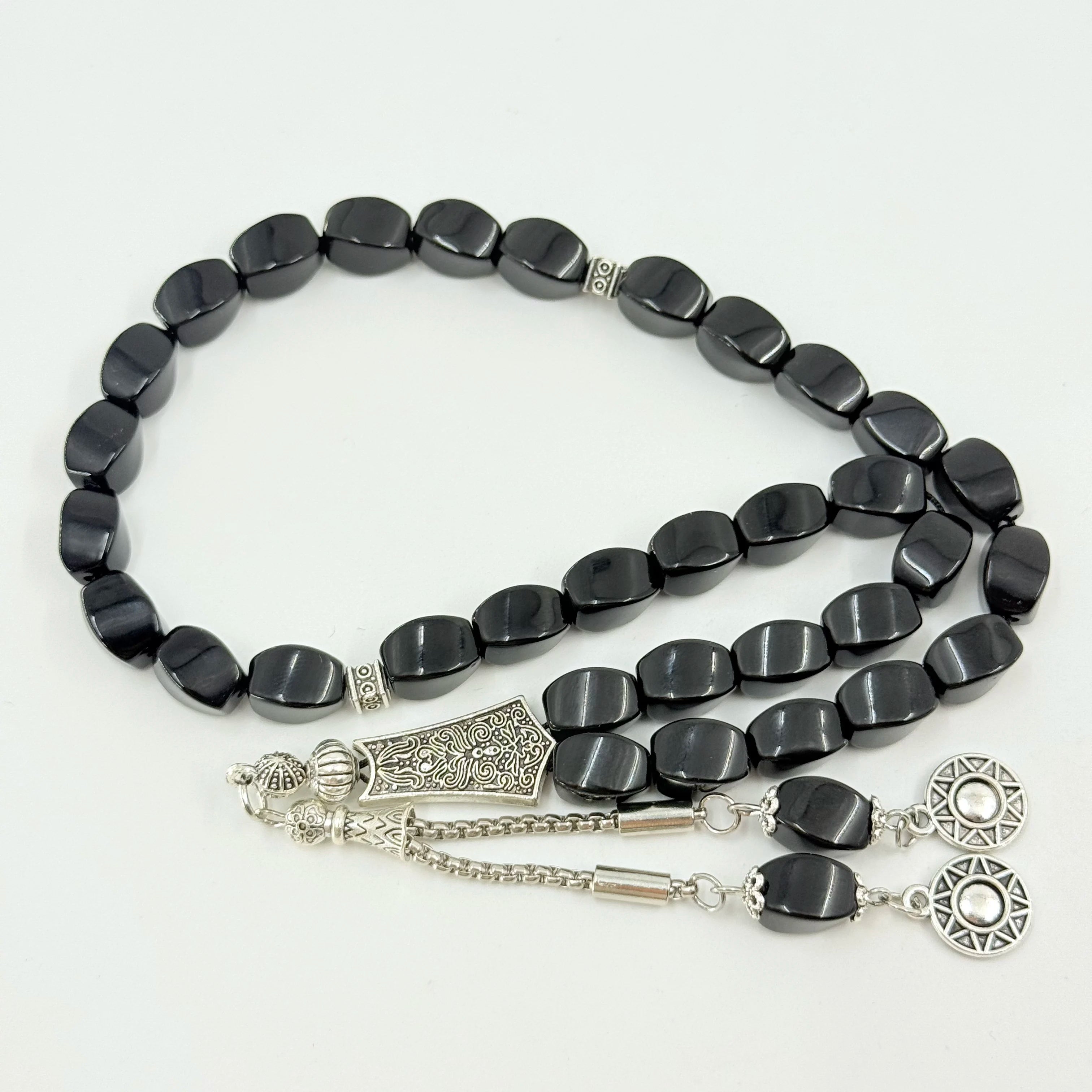 Muslim Prayer Bead Bracelet 8 * 12mm 33 Agate Beads Praise Him Misbahah Imam Sabha Tisbiha Ramadan Islamic Rosary