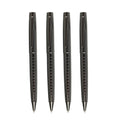 JR Hot Sale Luxury Chrome Silver Metal 1.0mm Sports Style VIP Client Souvenir Engraved Logo Ballpoint Pen Black/Blue Ink