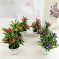1 Piece Multi-Color Small Lotus Simulation Bonsai Artificial Potted Plants Plastic Office Desktop Ornaments for Home Christmas
