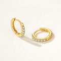 Nagosa Women Custom Jewelry 925 Sterling Silver 18k Gold Vermeil Cubic Zirconia Huggie Hoop Earrings