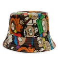 Wholesale Doodle Painting Fisherman-Cap Fashion Sun Shade Beach-Cap Colorful Bucket Hat for Women Man