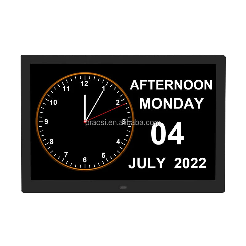 2023 Shenzhen Factory's Hot Selling Large 15 Inch LED Digital Desk Clock Electronic Day Date Dementia Calendar for Alzheimer