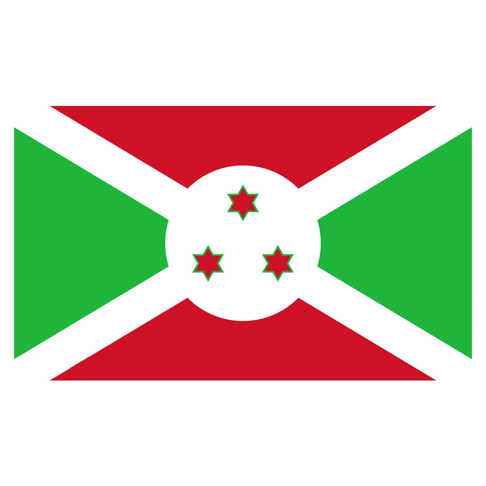 Ready to Ship Fast Shipping 100% Polyester Flags 3x5ft the Republic of Burundi All Country Flag