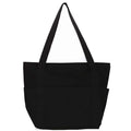 Eco-Friendly Reusable Blank Canvas Cotton Tote Gifts Bags With Zipper Pocket