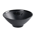 Customized Unbreakable Restaurant Dinnerware 7 Inch Black Matt Melamine Bowl