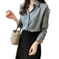 Guangzhou Auyan's Stylish Casual Nylon Chiffon Blouse Long Sleeve with Mandarin Collar a Modern Fashion Statement