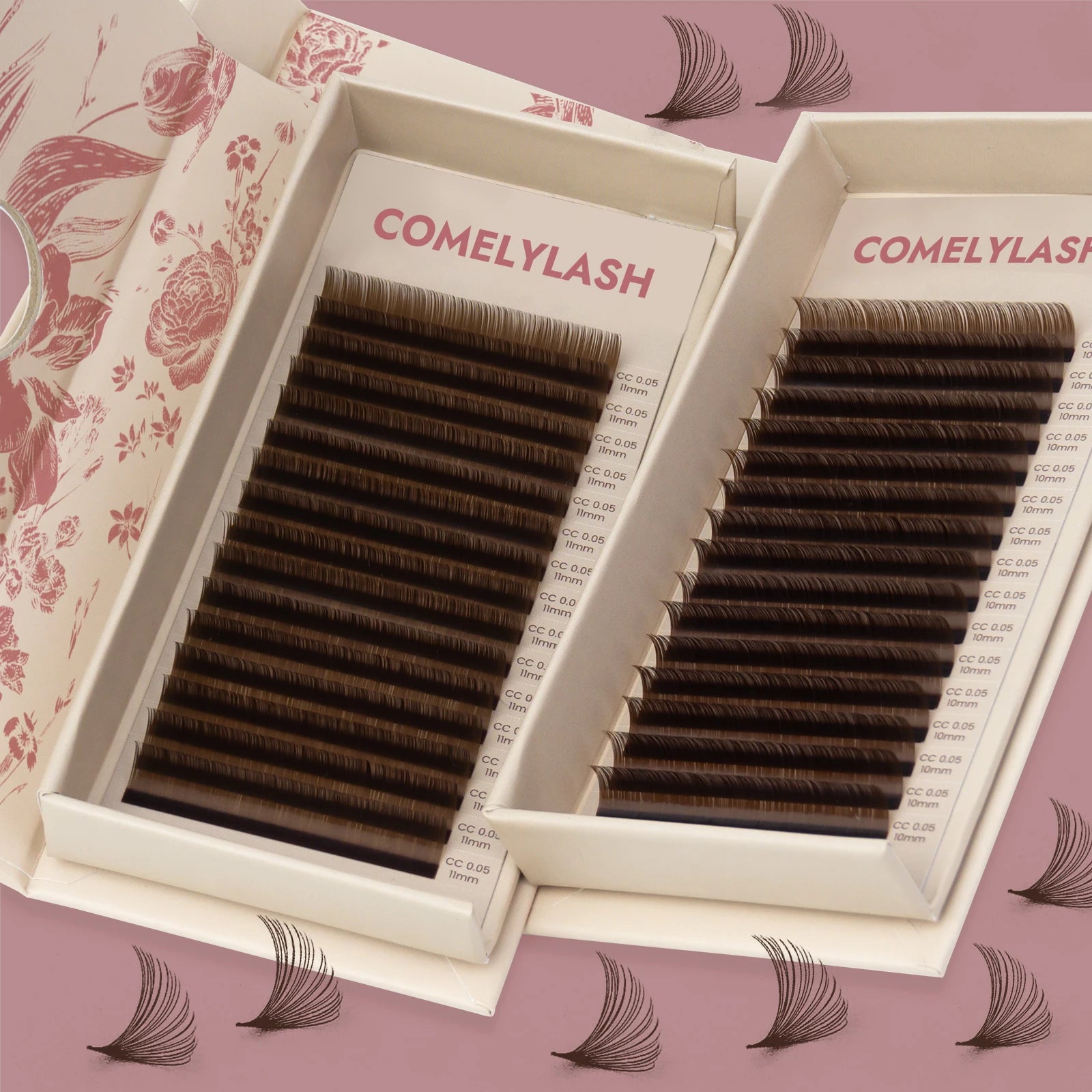 COMELYLASH Volumen Ellipse Flat Lash Classic Lashes Flat Ellipse .20 J Curl Matte Cashmere Flat Lash Extension Wholesale