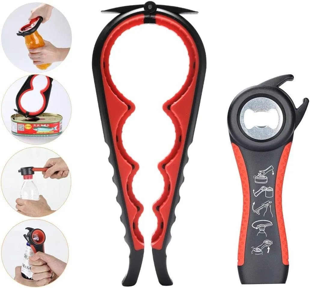 Manual Can Opener for Seniors With Arthritis Weak Hands Multi Kitchen Tools Set  Easy to Use Jar Opener Set