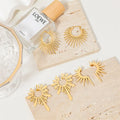 High End Jewelry Geometric Earring Custom Dainty Women Sun Flower Earrings