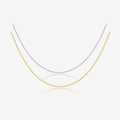 FUAMAY Fine Chains Necklaces 925 Sterling Silver Long Adjustable Necklace Chains S925 Curb Necklace 14K 18K Chain