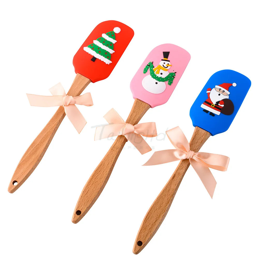 Christmas Cheese Spreader Butter Spreader Icing Cake Baking Spatula for Cooking Baking Mixing