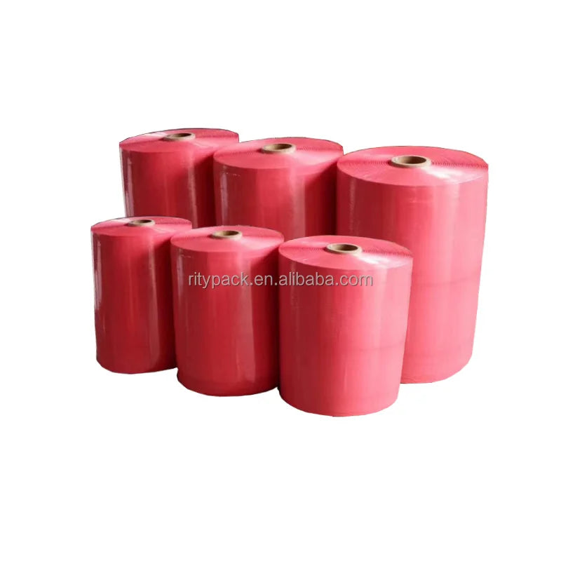 LLDPE Wrapping Film 25mic 30mic 35mic Pink Red Casting Colors Machine Jumbo Roll Stretch Film
