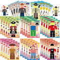 32 PCS Make a Face Waterproof DIY Sticker Sheets for Kids Party Favor Supplies Craft Toys Decorative Removable Decals