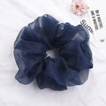 Wholesale Portable Hair Band Assorted Color Polyester Organza Scrunchies Large Oversized Scrunchies for Girls
