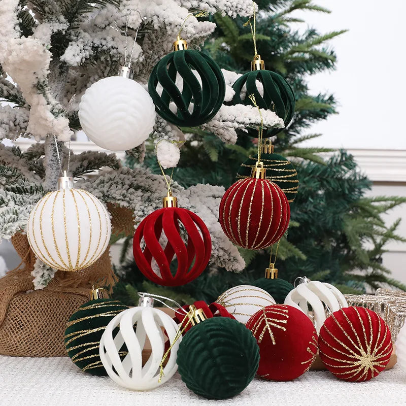60mm 4.7 Inches Velvet Christmas Balls for Wedding Party