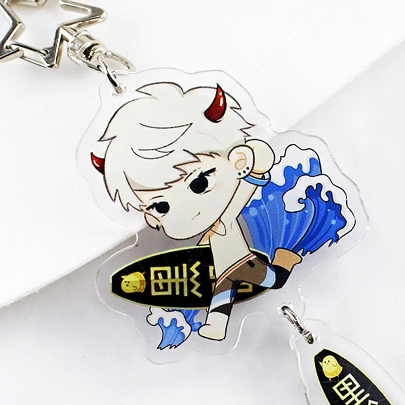 Blue Lock Decorative Cute Pattern Acrylic Anime Character Keychain-Waterproof Lightweight Digital Printing