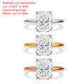 Starsgem Hand Made Jewelry 7*9mm Radiant Cut Moissanite 14k 10k White Gold Moissanite Engagement Ring Women Fine Rings