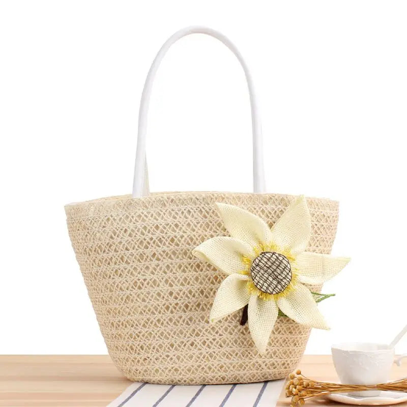 Big Straw Bag Trendy Fashion Vintage Leisure Style Straw Beach Bag