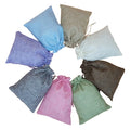 Biodegradable Recycled Linen Jute Bags for Gift Nature Drawstring Small Burlap Jewelry Pouch With Logo