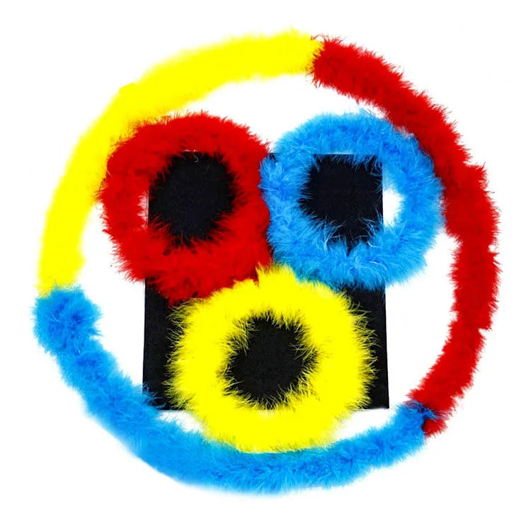 Professional Stage Magic Feather Garland Change Color Party Perform Garland Connected Gimmick Magic Trick Prop Toy for Magician