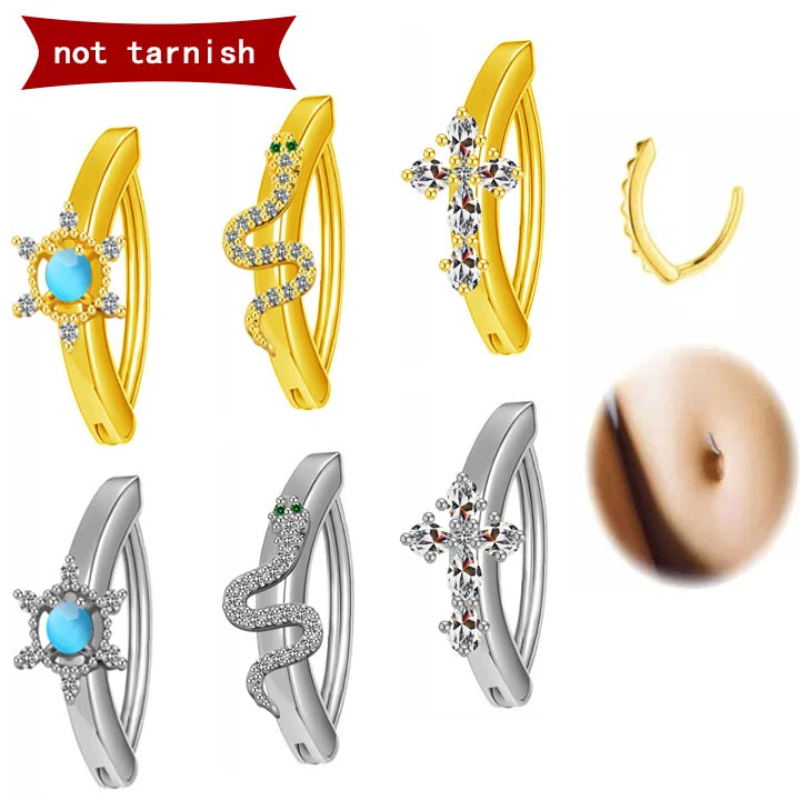 Gaby New Stainless Steel Belly Ring Wholesale Body Piercing Jewelry Not Turn Green Belly Piercing Top Amount Belly Rings
