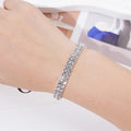 Diamond Elastic Bracelet Women's Single Row Double Row Diamond Elastic Bracelet Full Diamond Gypsy Bracelet Wholesale
