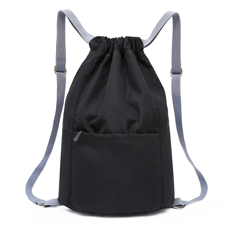 Fashionable Large Capacity New Outdoor Sports Drawstring Backpack Waterproof Basketball Travel Bag Polyester Lining Solid