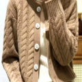Women's Cardigan Sweater with Buttons - Long Sleeve Round Neck Fashion for Spring Autumn and Winter