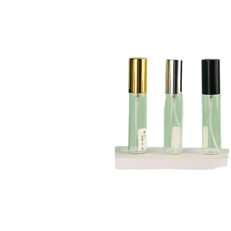 Customized Fragrance Luxury Cylinder Perfume Glass Bottle 10ml Thick Bottom for Skin Care Serum Face Mask Eye Drop