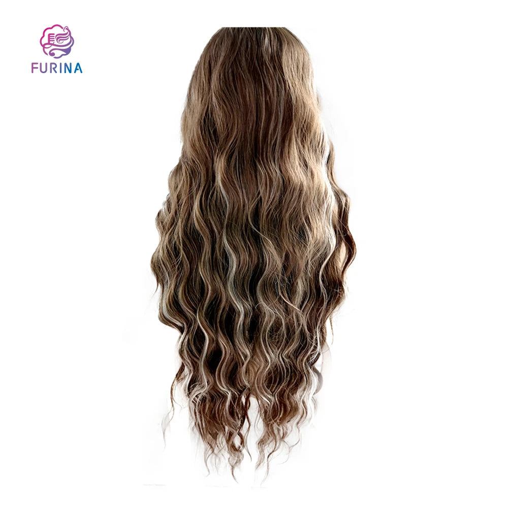 2023 FURINA a Variety of Choices Wigs Fashion Trend Synthetic Wigs Lace Frontal Wigs Heat Resistant Fiber for Bl