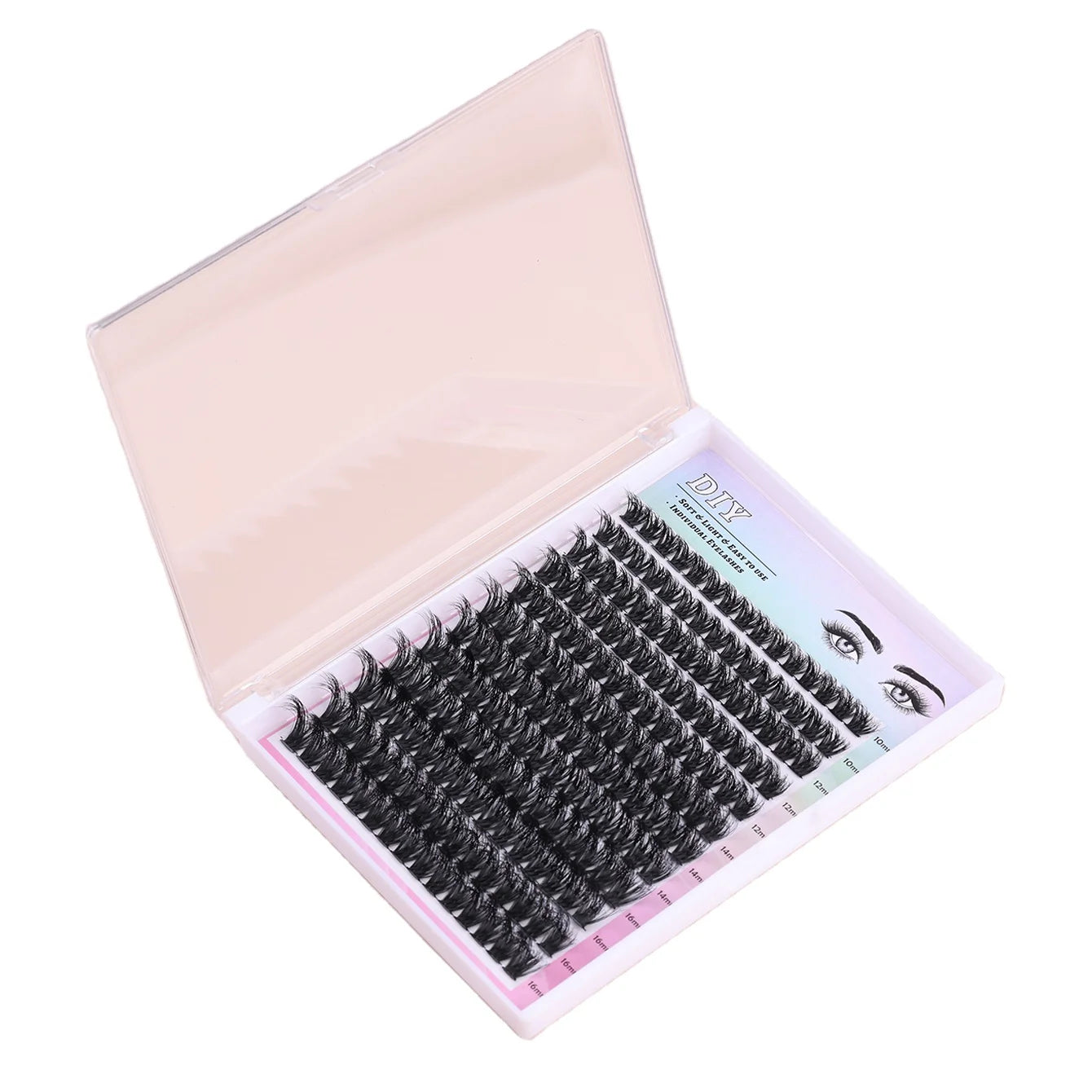 Beauty Individual Full Strip Eyelash Lash Extensions c d Curl Segment Pre-cut Extension Kit Eyelashes