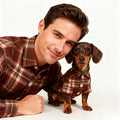 Popular Summer Style Plaid Pattern Customize Pet Shirt Clothes Cotton Fabric Comfortable Dog Shirt