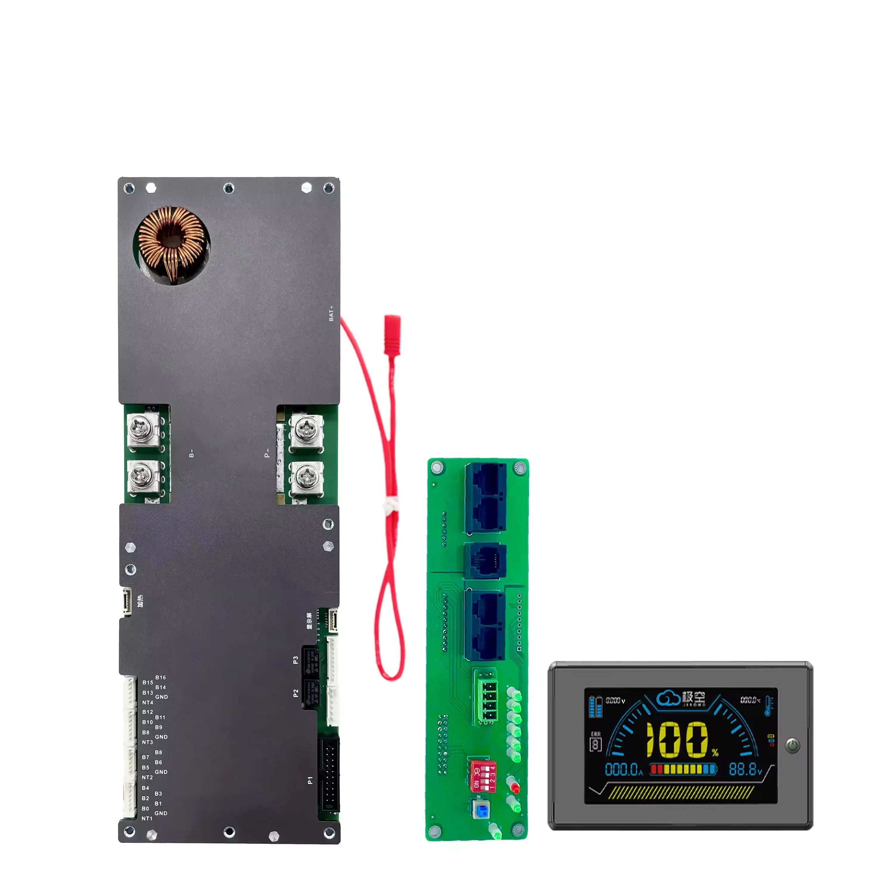 JK BMS LiFePo4 150A 1A 2A Active Balance Smart 48V 16S 200A CAN/RS485/BT Compatible With Inverters for Lithium Ion Battery Pack