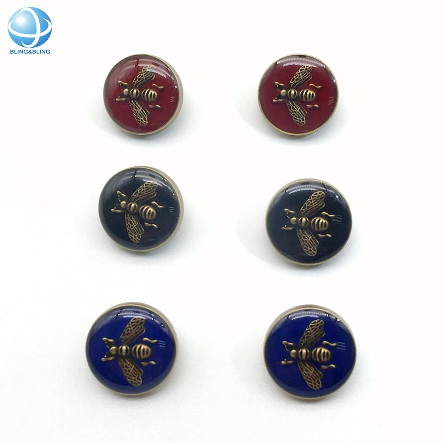 Retro Antique Bee GG Buttons Luxury Designer Famous Brand Buttons Jewelry CC Button for Ladies Clothing Decorations