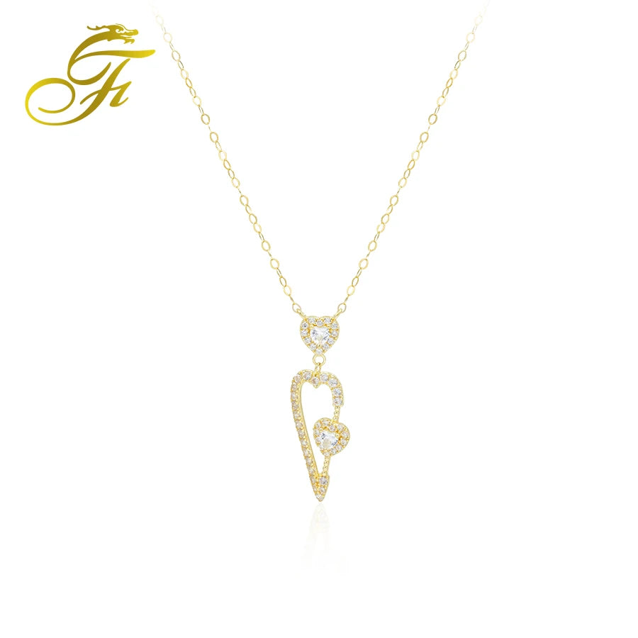 Wholesale Fashion Fine Jewelry Luxury 18K Gold Bridal Necklace Set Link Chain Pendant Necklace & Chokers for Weddings & Gifts