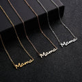 Fashion Letter Mama Necklace Gold Silver Color Mother's Day Necklace Mom Heart Pendant Necklace for Women